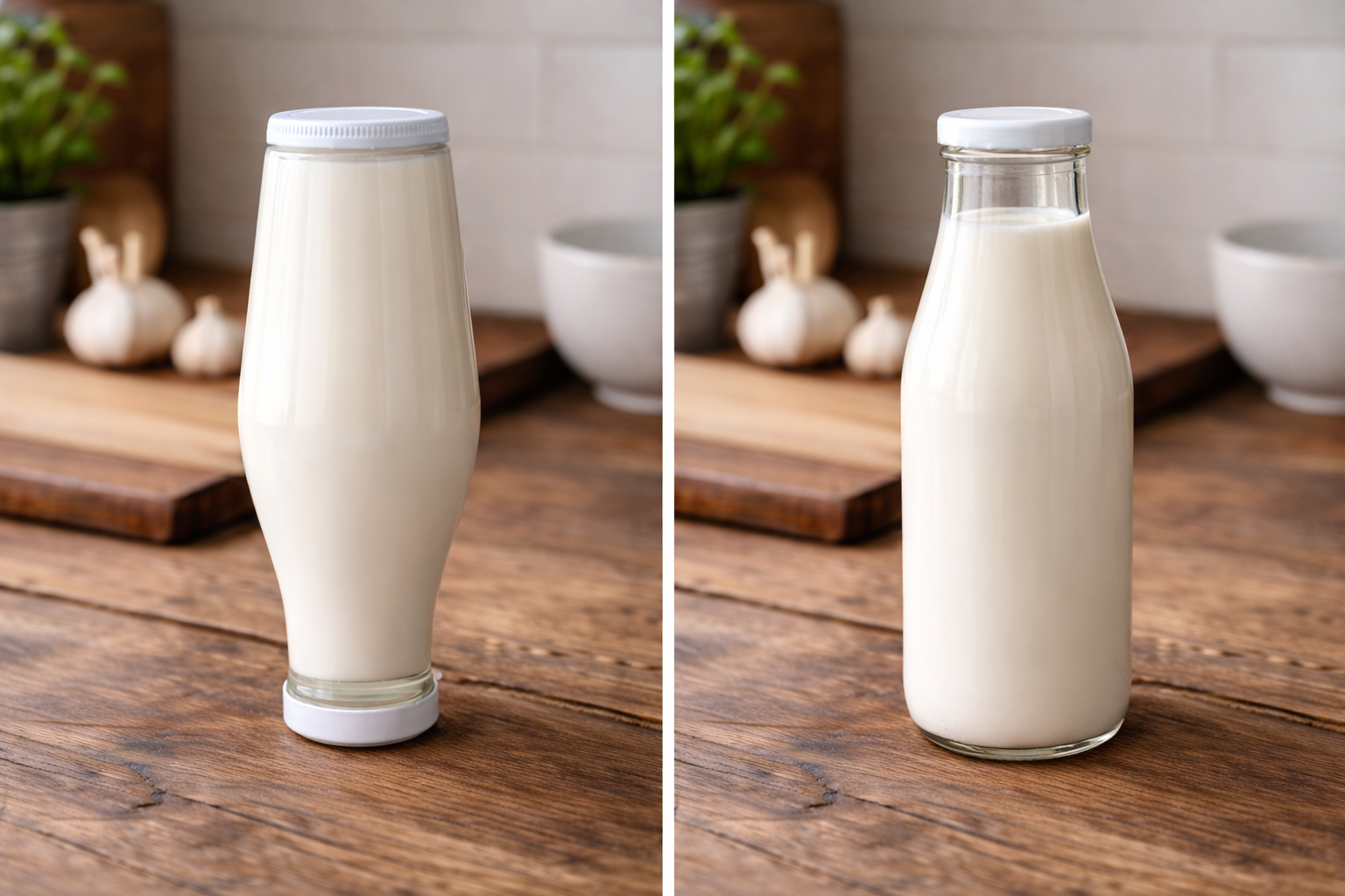 Conservazione del latte in frigorifero a confronto: bottiglia in verticale e capovolta per capire quale metodo rallenta davvero la proliferazione dei batteri